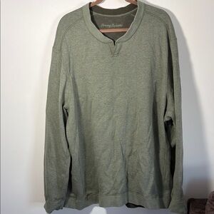 Tommy Bahama Sage Green Casual Pullover Sweatshirt Best Fits XXL - heavy